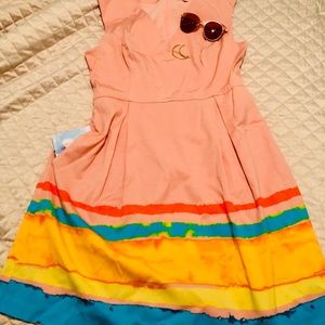 Beach pink Anthropology sun dress